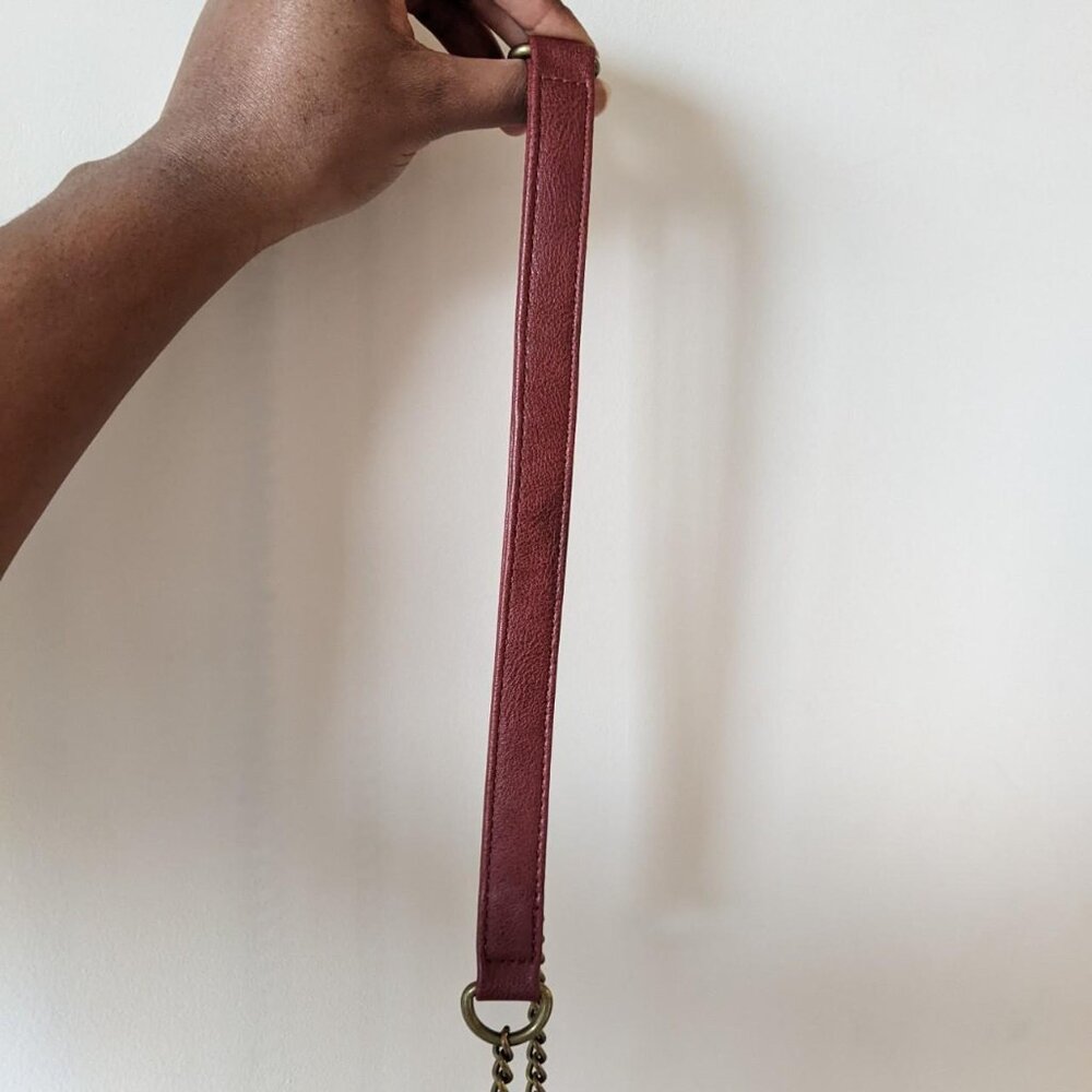 Deep Orange Rust Color Boho Fringe Crossbody Bag - image 8